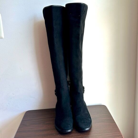 LK Bennett Delila Black Suede Over the Knee Boot Sz 38.5 - Picture 10 of 13